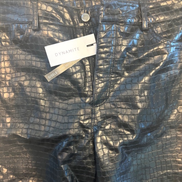 Dynamite Gisele Crock leather pants - Picture 3 of 3